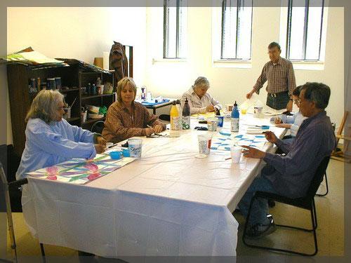 Atelier de peinture gestuelle avec M. Gill Plasse